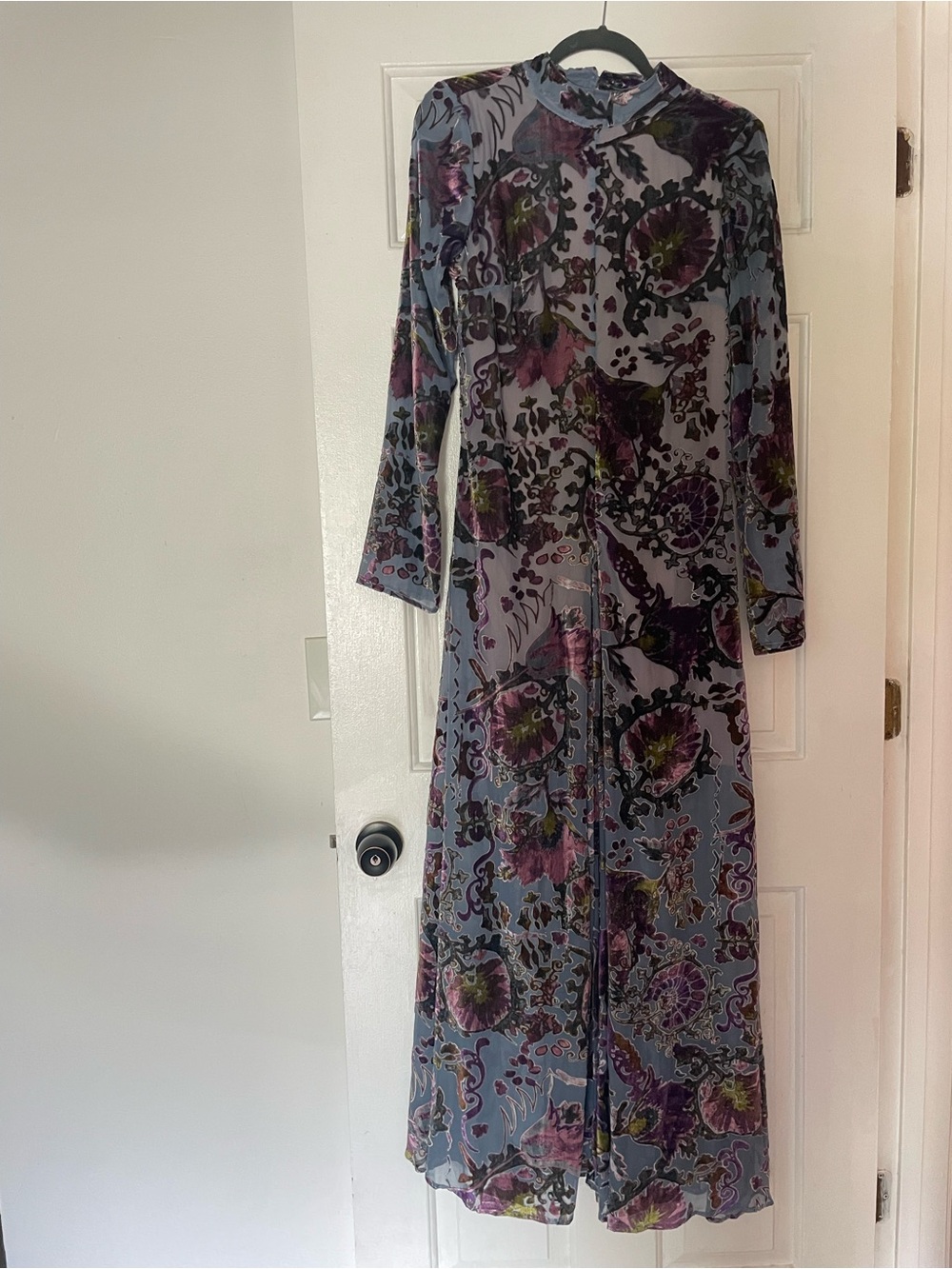 Free People Lagoon Combo Velvet Maxi Dress